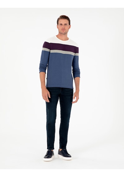Pierre Cardin Erkek İndigo Kazak /triko 50296449-vr028 İndigo