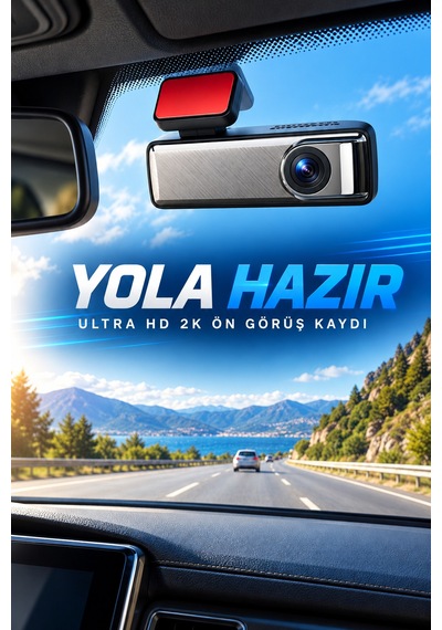 2k Ultra Hd Wifi Araç Kamerası G-sensörlü, Metal Gövde, 128 Gb Destekli-15118