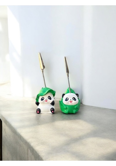 2'li Kawaii Sevimli Bambu Temalı Panda Fotoğraf Ve Not Tutucu - Ofis Masa Not Tutacağı Çok Renkli