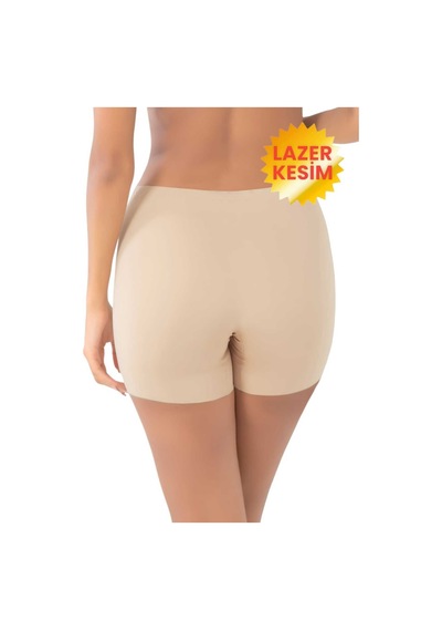 Uniquetrenders Kadın Lazer Kesim Ve Toparlayıcı Yüksek Bel Boxer Korse Ten Rengi