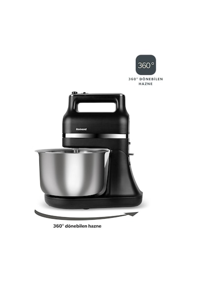 Homend Profashion 3021H El Mikseri Fonksiyonlu Ve 360° Dönerek Karıştırma Teknolojili Stand Mikser
