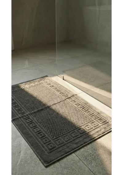 %100 Pamuk 2'li Antrasit Banyo Paspas Seti 2x50 70cm Diğer