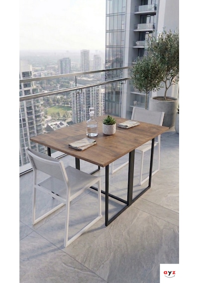 Ayz Vorkır 2 Katlanır Çalışma Masası Yemek Masası Mutfak Masası Balkon Masası Siyah - Çam Ayz Vorkır 2 Katlanır Çalışma Masası Yemek Masası Mutfak Masası Balkon Masası Siyah - Çam