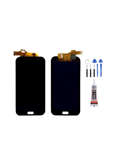 Samsung A7 2017 A720 Siyah Uyumlu Lcd Ekran Dokunmatik Tamir Seti Yapıştırcı Set Yedcom
