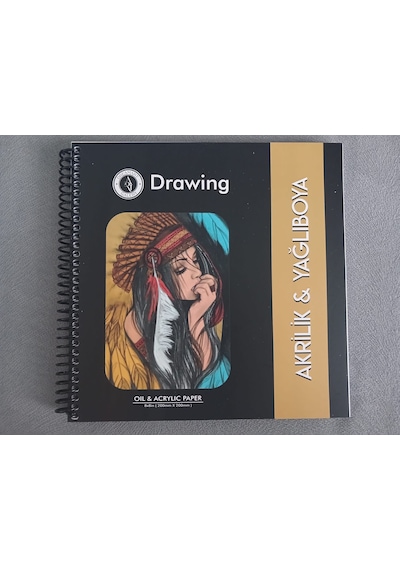 Akrilik & Yağlı Boya Çizim Defteri 20x20 Cm 250 Gr Derin Dokulu 24 Yaprak