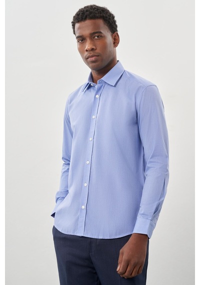 İmza Mavi Klasik Yaka Uzun Kol Cepsiz Slim Fit Basic Pamuklu Gömlek 1004255008 Açık Mavi İmza Mavi Klasik Yaka Uzun Kol Cepsiz Slim Fit Basic Pamuklu Gömlek 1004255008 Açık Mavi