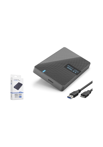 Hadron Hdx1792 2.5 İnç Sata Hdd/ssd Harici Disk Kutusu Usb 3.0 Micro-b - Siyah