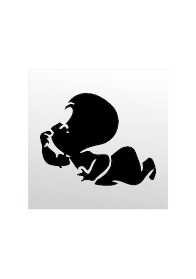 Folyo Sticker Casper 20cm Uzunluk Siyah