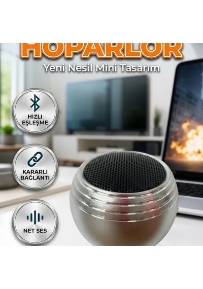 Mini Taşınabilir Bluetooth Hoparlör Tws Stereo Ve Çağrı Desteği