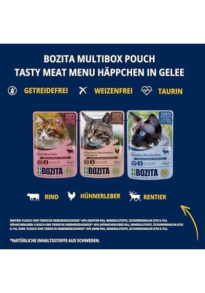 Jöle İçinde Etli Kedi Konservesi Multibox 12x85 Gr