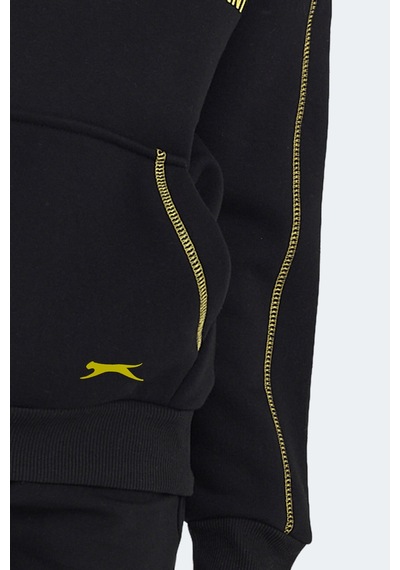 Slazenger Levon 2 Li Set Kapüşonlu Cepli Sweatshırt Siyah -taş Gri