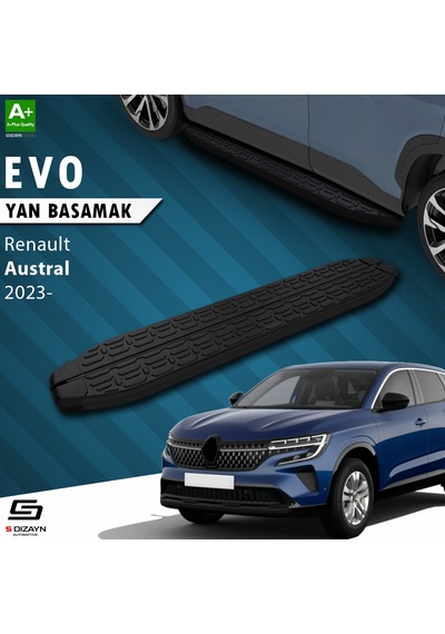 S-dizayn Renault Austral Evo Siyah Yan Basamak 183 Cm 2023 Üzeri