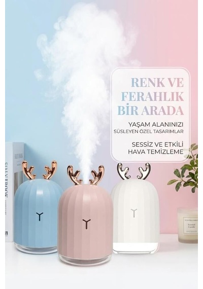 Premium Salon Alışveriş Hediyelik Hava Nemlendiricisi Buhar Makinesi 220 Ml Pembe H1