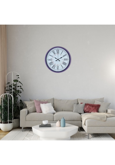 Mor Roma Rakamlı 36 Cm Duvar Saati 11