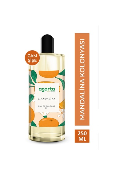 Agarta Cam Şişe 80 Derece Mandalina Kolonyası 250 ML