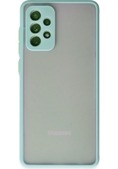 Newface - 25 - Samsung Galaxy A52 Kılıf Montreal Silikon Kapak - Csmo-tex - - Turkuaz