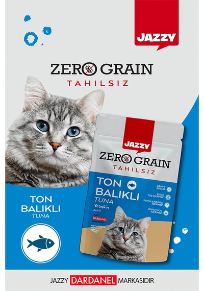 3 Adet Jazzy Kedi Maması Ton Balıklı 80 Gr