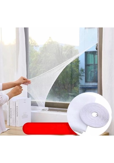 Hubrendy Kargo Pencere Cam Sineklik-beyaz 125 Cm X 75 Cm +4m Bant