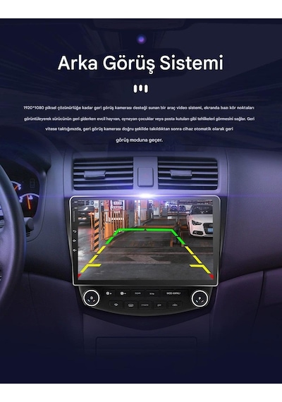 Otolas Honda Accord Wifi Gps Carplay 10 Inç 6+128gb Kamera Multimedya Navigasyon Sistemi - 2004-2007 Model 10"