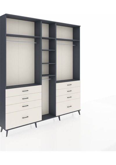Arges Dolap 8 Raflı 8 Çekmeceli 3 Askılı 220x30x243 Antrasit-antrasit/aytaşı Antrasıt/aytası Arges Dolap 8 Raflı 8 Çekmeceli 3 Askılı 220x30x243 Antrasit-antrasit/aytaşı Antrasıt/aytası