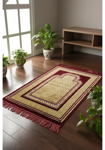 10 Adet Kadife Seccade Bordo 70cmx110cm 400gr Hac Ve Umre Çok Renkli