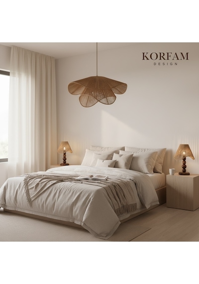 Breeze Modeli Koyu Kahverengi Avize & Abajur Set - Hasır El Yapımı Bohem Avize 2'li Ahşap Ayaklı Rustik Abajur Set Çok Renkli Breeze Modeli Koyu Kahverengi Avize & Abajur Set - Hasır El Yapımı Bohem Avize 2'li Ahşap Ayaklı Rustik Abajur Set Çok Renkli