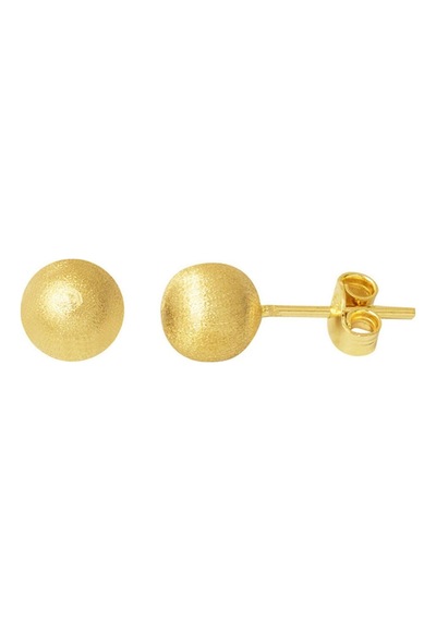 Bilezikci Mat 14 Ayar Altın Top Küpe 7 Mm. Kpads14k29575