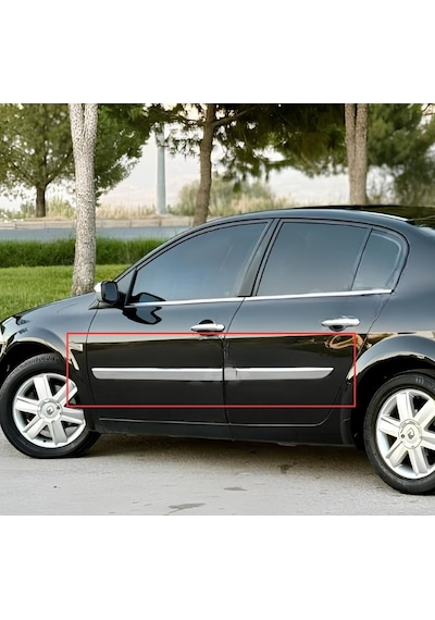 Ebal Otomotiv Renault Megane 2 SEDAN Krom Yan Kapı Çıtası (UZUN-GENİŞ)