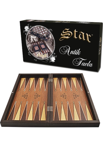 Star Polyester Antik Meşe Tavla Takımı