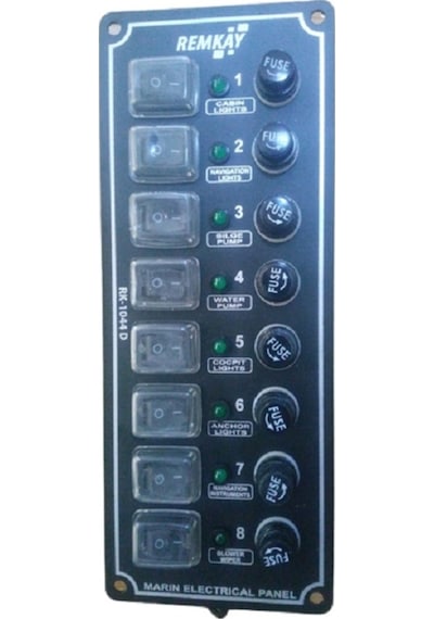 Tekne Sigorta Paneli, Karavan Sigorta Paneli, Switch Panel, 8'Li, 80X215Mm