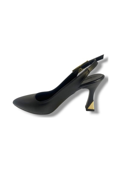 C-shoes J800-25 Arkası Açık İnce Topuk Kadın Stiletto Siyah