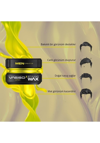 Saç Şekillendirici Mat Wax Tüm Saç Tipleri Doğal Tutuş Ve Mat Görünüm Matte Paste Apex 150 Ml
