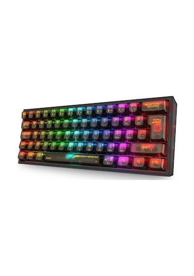 Redragon K617 Rgb Fizz Şeffaf Siyah Kablolu Mekanik Türkçe Klaye