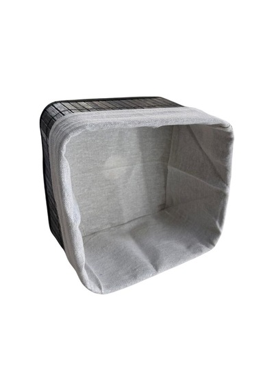 Bambu Çok Amaçlı Saklama Kutusu Düzenleyici Kare Organizer, Dekoratif Bambu Düzenleyici Siyah 20x20x13cm Diğer