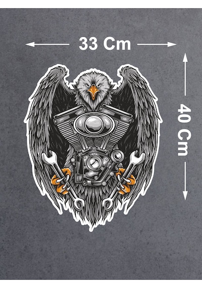 Kartal Beşiktaş V Motor Harlet Davidson Sticker - Araba Oto Motosiklet Karavan Sticker - 00249 40x33 Cm