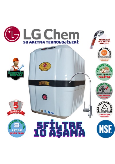 Lg Chem Cool Byzsyh Montaj Dahil 8l 5lt 10 Aşama Su Arıtma Cihazı