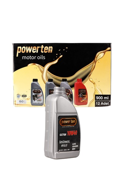 Power Ten 10w40 Motor Yağı 1 Litre 12 Adet Sentetik