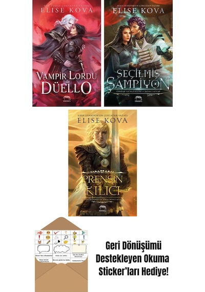 Vampir Lordu İle Düello + Seçilmiş Şampiyon Girdap Günlükleri İkinci Kitap Ciltli + Prensin Kılıcı Altın Muhafızlar Serisi 2 Ciltli