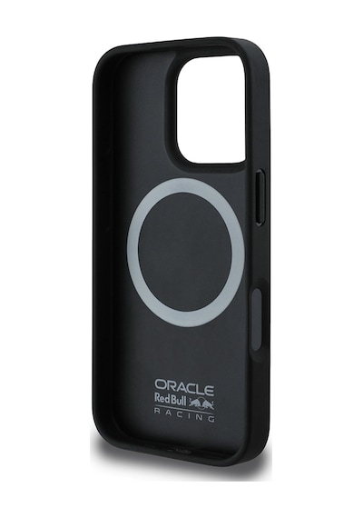 Apple Uyumlu iPhone 16 Pro Kılıf Redbull Lisanslı Magsafe Karbon Fiber Parlayan Logolu Kapak Siyah