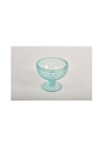 Setabıanca Stcv-284-a Crystal Colors Ayaklı Kase Ince Desen Aqua, 12x12x10, 6'lı çok renkli