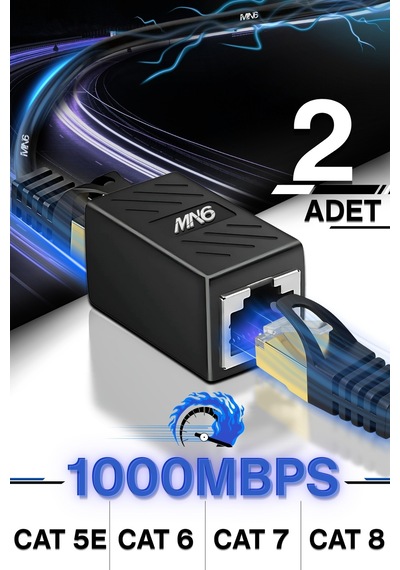 Mn6 M13x Kablo Birleştirici/2adet-cat5-cat6-cat7-cat8-uyumlu/lan Kablosu Birleştirici Ara Aparatı