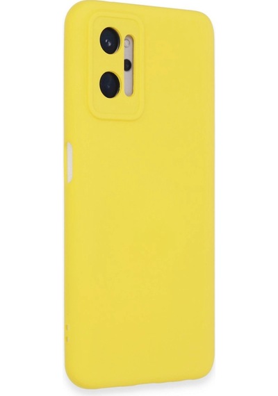 Realme 9i 4g Kılıf Nano İçi Kadife Silikon - Sarı -
