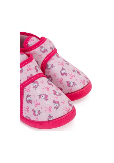 Civil Girls Unicorn Baskılı 27-32 Numara Panduf - Açık Camel