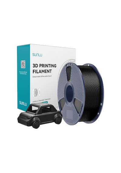 Sunlu Siyah Petg Filament - 1.75mm - 1 Kg