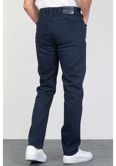 HLT Jeans Koyu Mavi Erkek Regular Fit Rahat Kesim Esnek Likralı Denim Jeans Kot Pantolon 001