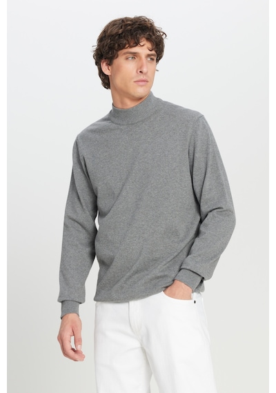 AC&Co / Altınyıldız Classics Erkek Grı Melanj Pamuklu Standart Fit Normal Kesim Yarım Balıkçı Yaka Triko Kazak Gri Melanj AC&Co / Altınyıldız Classics Erkek Grı Melanj Pamuklu Standart Fit Normal Kesim Yarım Balıkçı Yaka Triko Kazak Gri Melanj