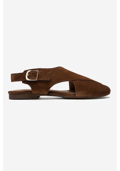 Luvishoes Monaro Toprak Süet Hakiki Deri Kadın Sandalet