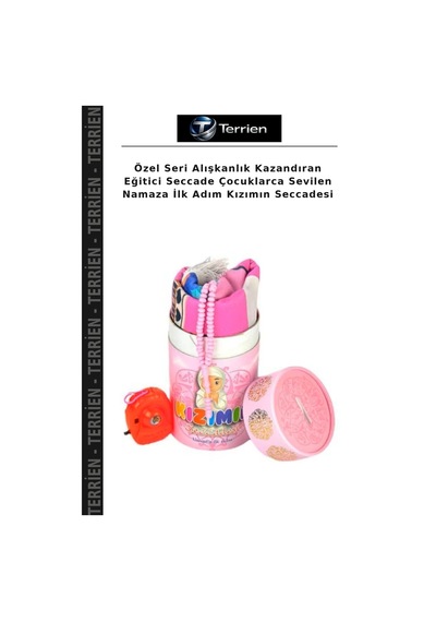 Özel Seri Alışkanlık Kazandıran Eğitici Seccade Çocuklarca Sevilen Namaza İlk Adım Kızımın Seccadesi Çok Renkli