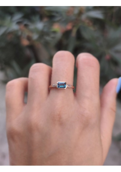 Herne Blue Topaz Yüzük Ak-1339