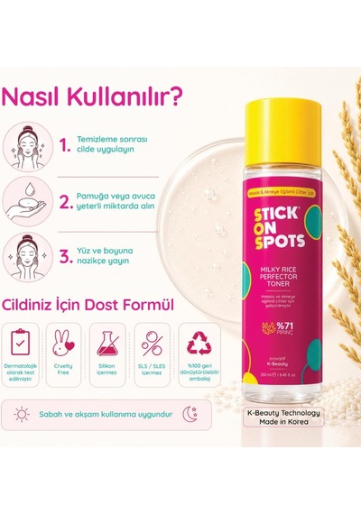 Sos Milky Rice Perfector Toner 250 Ml - Işıltı Veren %71 Pirinç Özlü Tonik